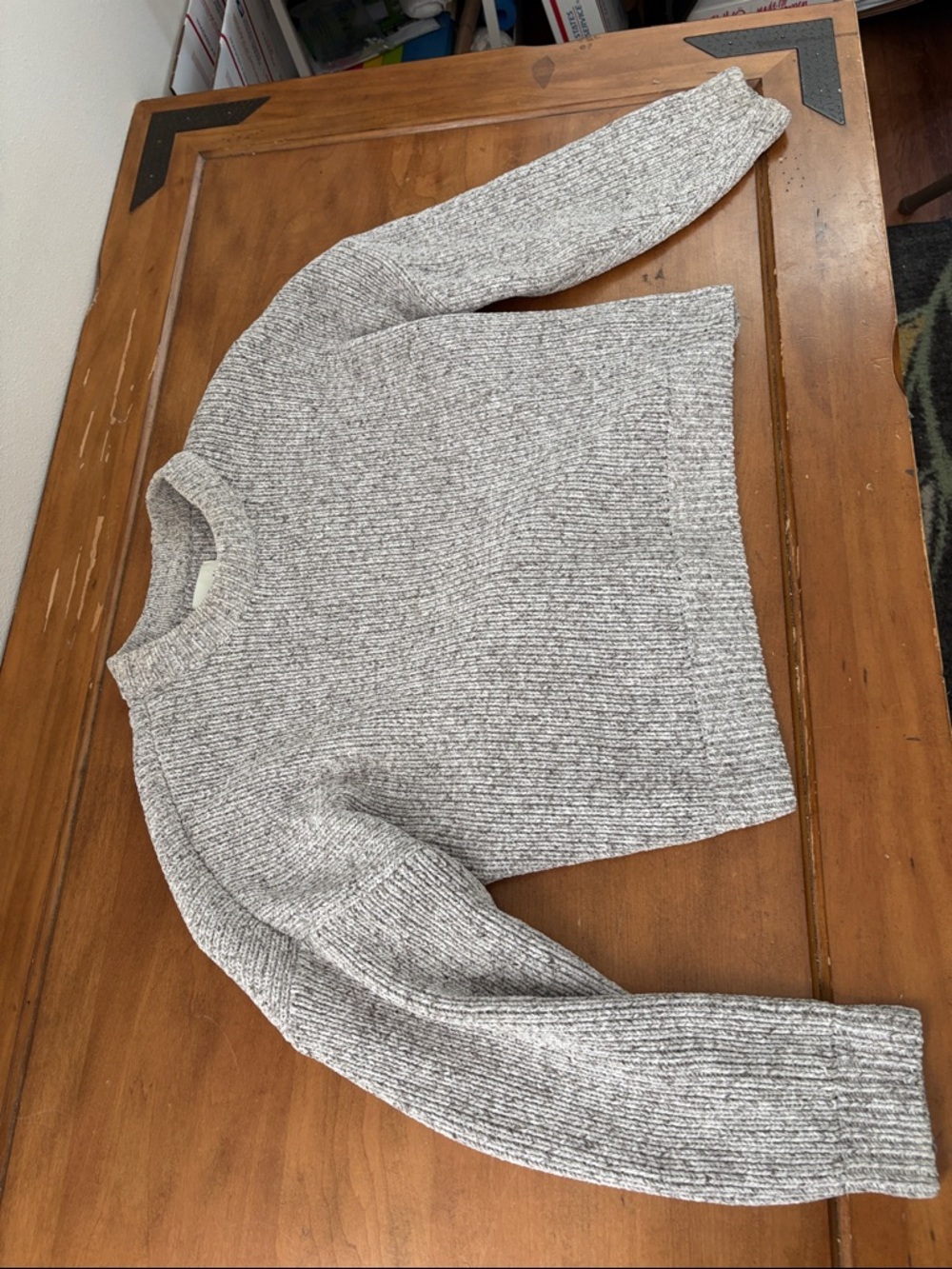 Abercrombie & Fitch Neutral Taupe Crewneck Sweater Size Small - Picture 4 of 12